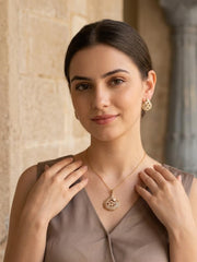 Zoya Teardrop Floral Pendant Set