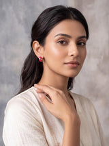 Luxe Bali Pink Hoop Earrings