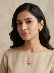 Lumi Teardrop Pavé Floral Pendant Set