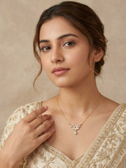 Pearl Leaf Vine Pendant Necklace