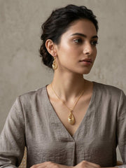 Alone Love Teardrop Filigree Pendant Set