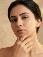 Power Shine Criss-Cross Statement Ring