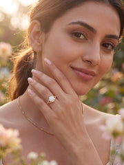 Diamond Glow Heart Halo Ring