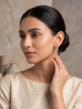 Daisy Dew Geometric Drop Earrings