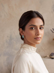 Luxe Bali Sky Blue Hoop Earrings