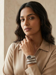 Serpentine Silver Luxe Watch