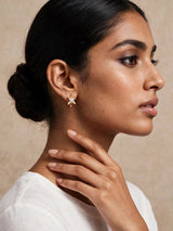 Fairy Flower Star Hoop Earrings