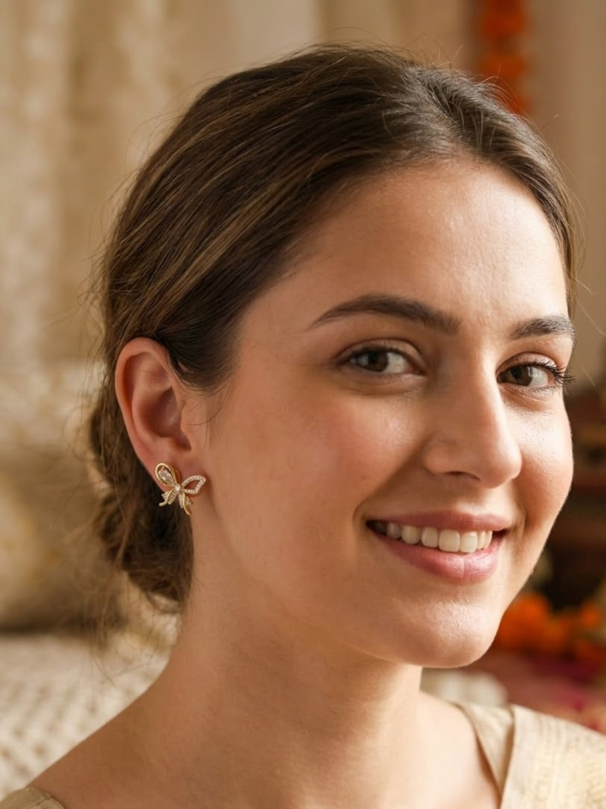 Fairytale Crystal Band Stud Earrings
