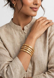 Sikha Multi-Line Gold Bangle Set