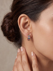 Rainbow Bali Multicolour Hoop Earrings