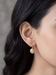 Cute Drop White Crystal Earrings