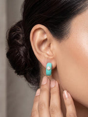 Luxe Bali Sea Green Hoop Earrings