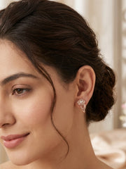Muse Rose Floral Crystal Earrings