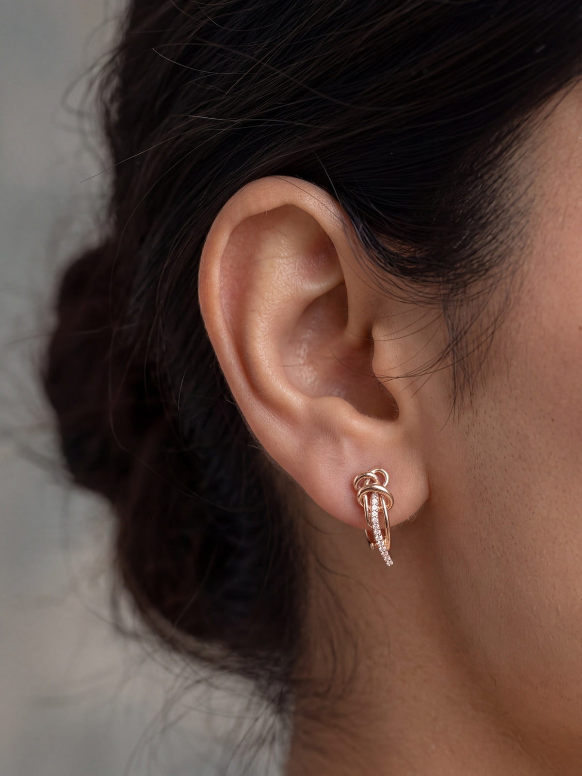 Korean Bali Knot Hoop Earrings
