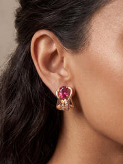 Stella Bali Red Statement Earrings