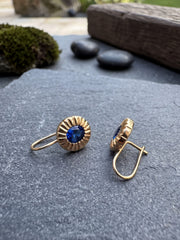 Cute Drop Blue Crystal Earrings