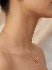 Vivid Chevron Teardrop Pendant Necklace