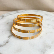 Sikha Multi-Line Gold Bangle Set