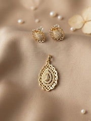 Nyra Teardrop Filigree Pendant Set