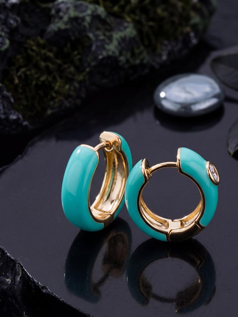 Luxe Bali Sea Green Hoop Earrings