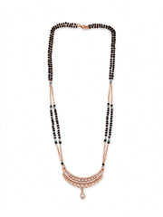 Rose Curved Teardrop Mangalsutra