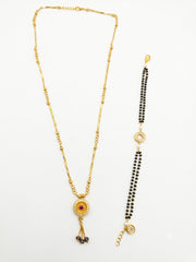 Pink Halo Dual Mangalsutra Set