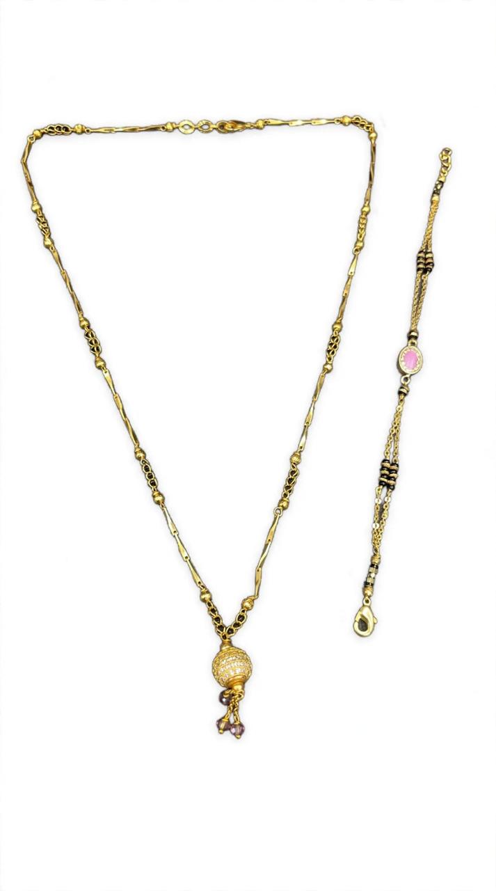 Pink Aura Dual Mangalsutra Set