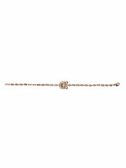Rose Floral Pearl Link Bracelet