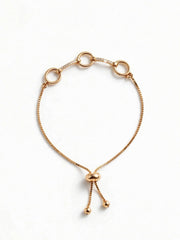 Golden Oval Link Stone Bracelet