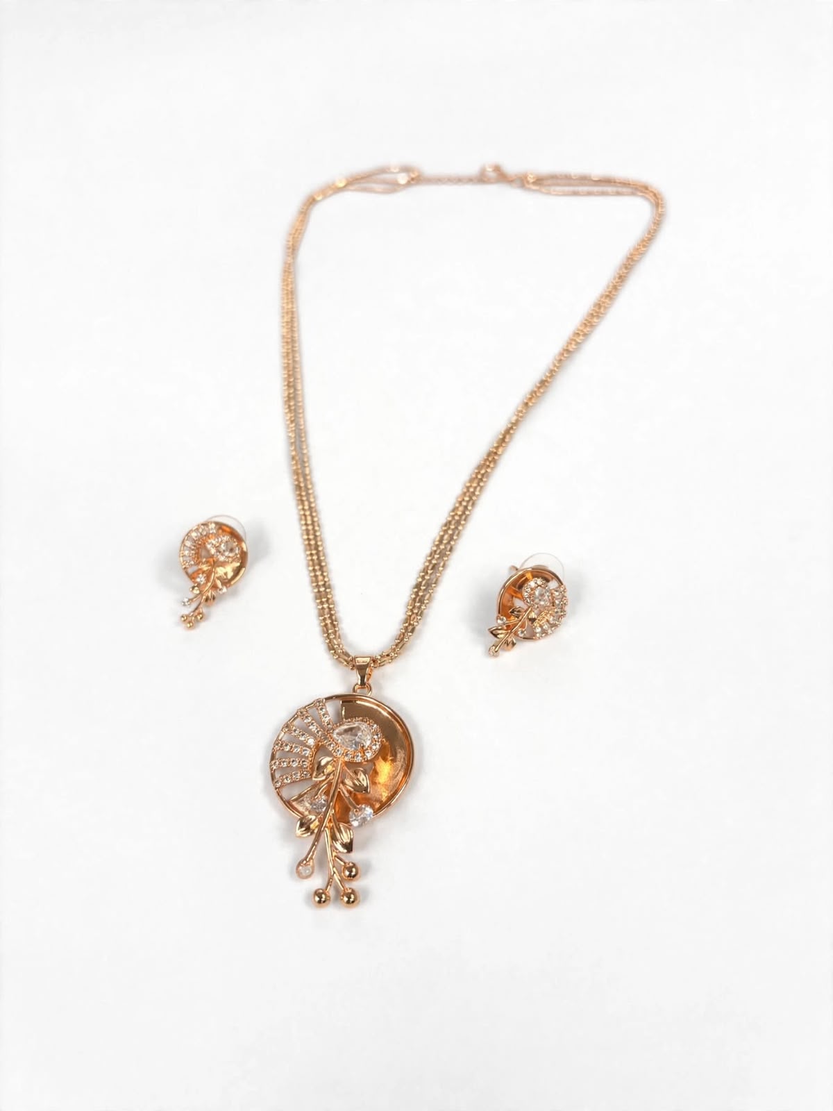 Rose Floral Radiance Necklace Set