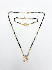 Golden Circle Stone Mangalsutra Set