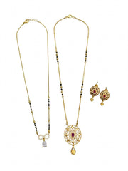 Golden Infinity Ruby Mangalsutra Set