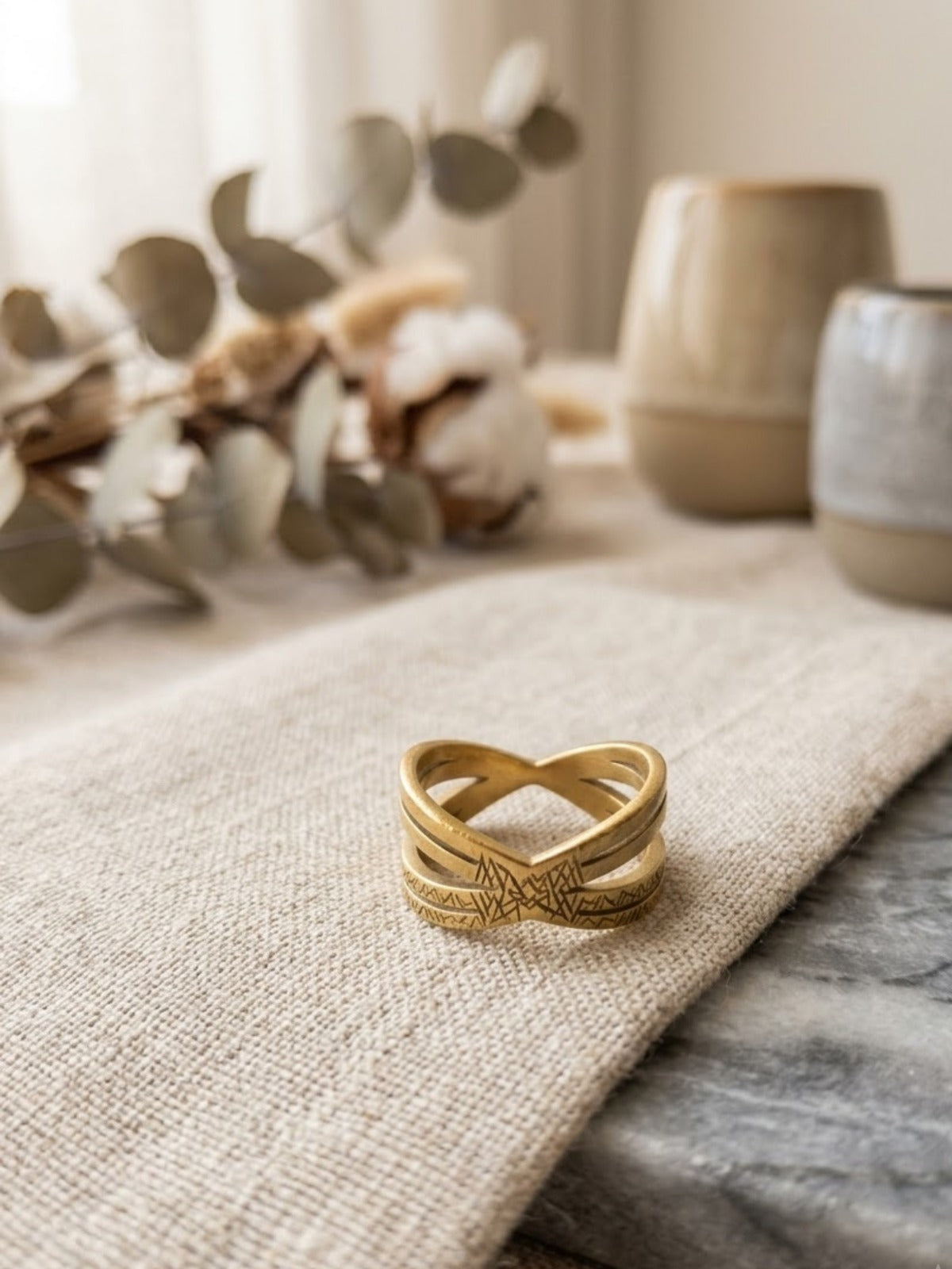 Spark Criss-Cross Pavé Ring