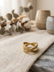 Spark Criss-Cross Pavé Ring