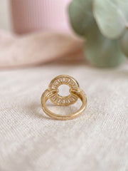 Orbit Circular Halo Crystal Ring