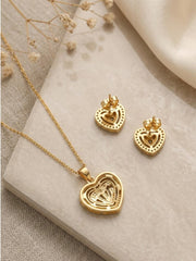 Heart Treasure Double Heart Necklace Set