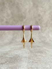 Triangle Drip Pink Geometric Earrings