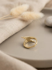 Power Shine Criss-Cross Statement Ring