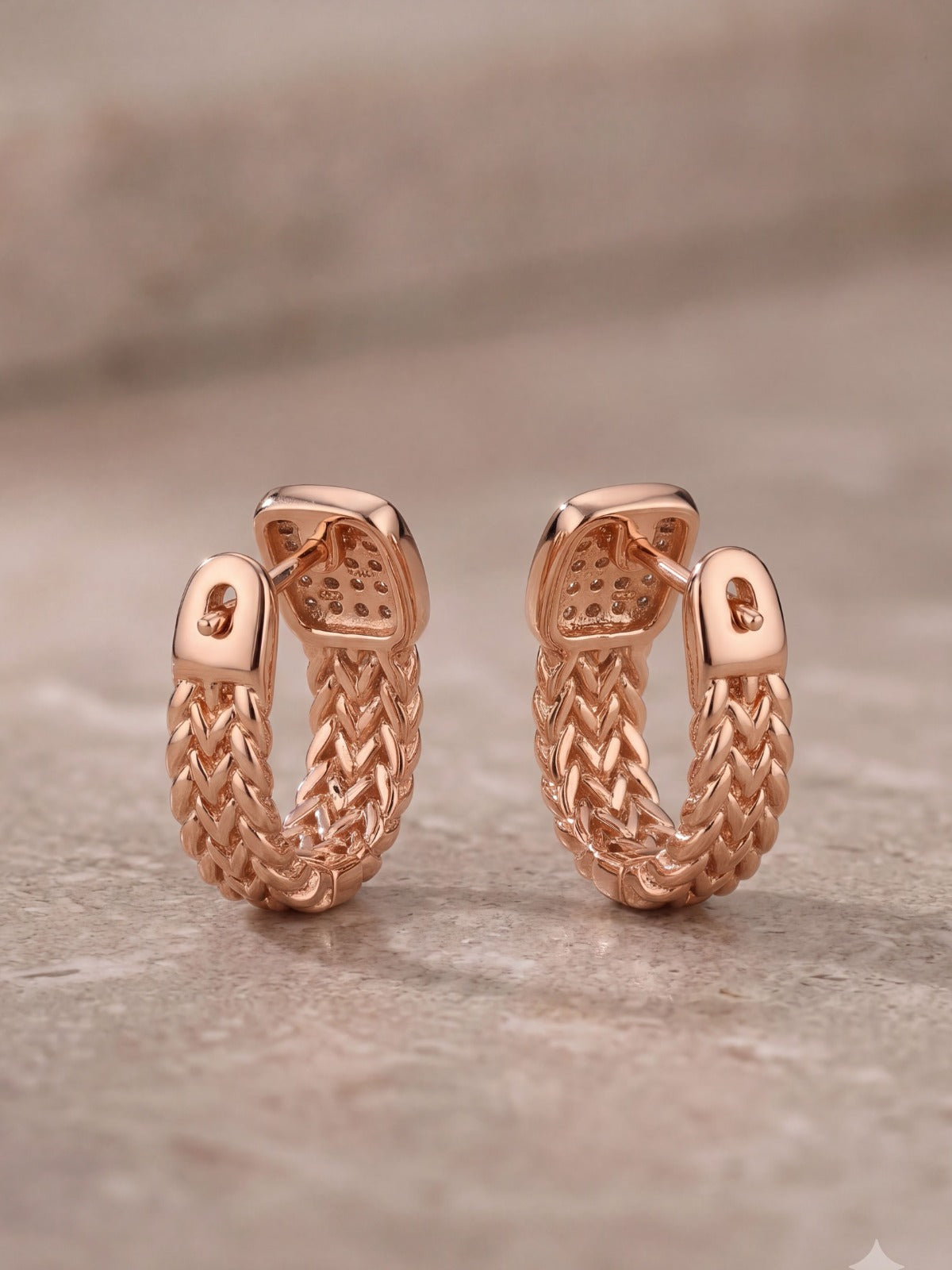 Bold White Bali Twist Hoop Earrings