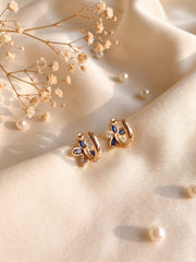 Lily Blue Butterfly Stud Earrings