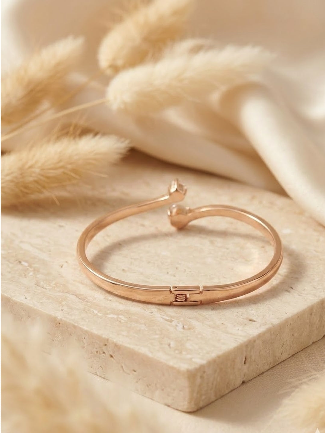 Opal Rose Gold Open Cuff