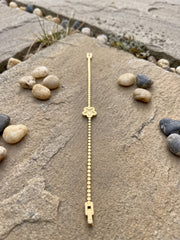 Flora Crystal Gold Bracelet
