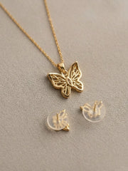 Flutter Bloom Butterfly Necklace Set