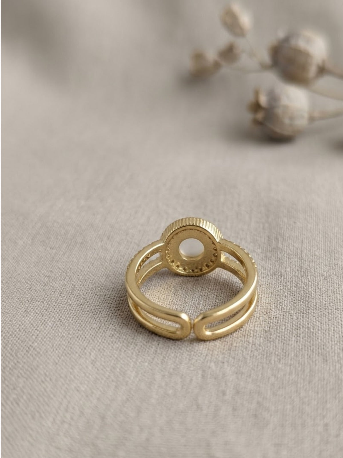 Royal Crown Pearl Halo Ring