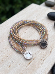 Rose Gold Grey — Royal Crystal Magnet Necklace