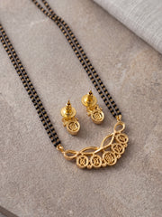 Rasika Curved Floral Mangalsutra Set