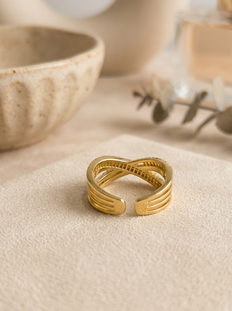 Imperial Criss-Cross Pavé Ring