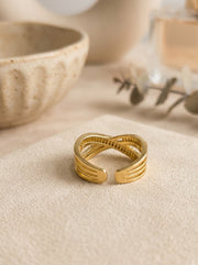 Imperial Criss-Cross Pavé Ring