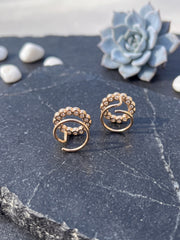 Crystal Circle Pavé Stud Earrings