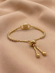 Evil Eye Diamond Bolo Bracelet